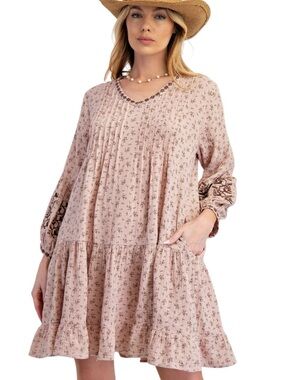 692:  EASEL NWT DRESS DUSTY MAUVE (C)